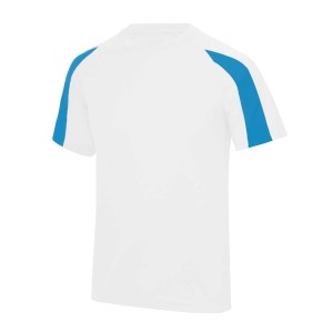 AWDis Cool Contrast sportp�l�, Arctic White/Sapphir