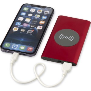 Juice alumnium vezetk nlkli powerbank, 4000 mAh, piros (powerbank)