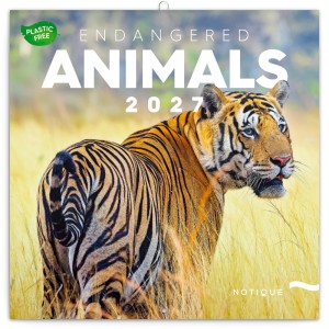 Lemeznapt�r Endangered Animals 2027, PLAstIC FREE,  30 � 30 cm