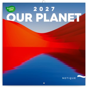 Lemeznapt�r Our Planet 2027, PLAstIC FREE,  30 x 30 cm