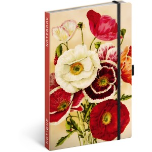 Notesz Poppies by Kate�ina Winterov�, lined, 13 x 21 cm